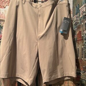 NWT Callaway Men's Classic Beige Shorts Dry Stretch 48